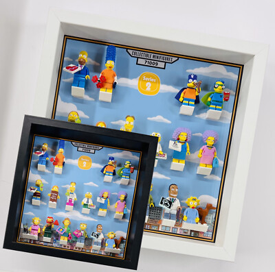 Display Rahmen für LEGO  Simpsons Serie 2 71009 Minifiguren 27cm Koffer