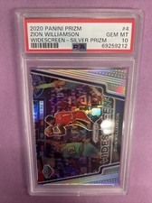 2020-21 Panini Prizm Zion Williamson #4 WIDESCREEN-SILVER PRIZM PSA 10 #9212 T6