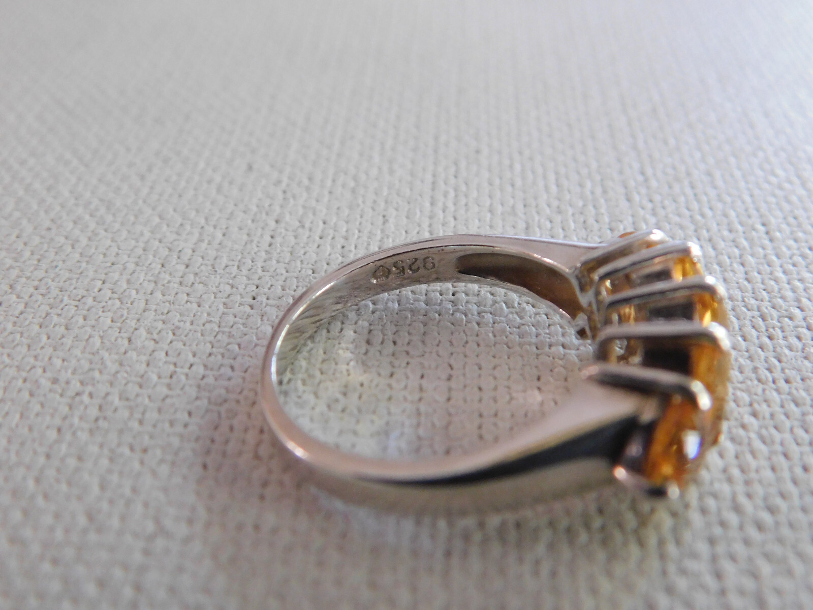 Sterling Silver Orange Stone Statement Cocktail R… - image 6