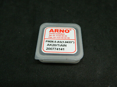 1 x Arno D=26,5 Schneidplatte Schneideinsätz Bohren, PM 26,5 -AS AK20/TiAlN 