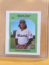 2021 Topps Heritage High Number SIXTO SANCHEZ Venezuela Stamp SSP #30 Marlins