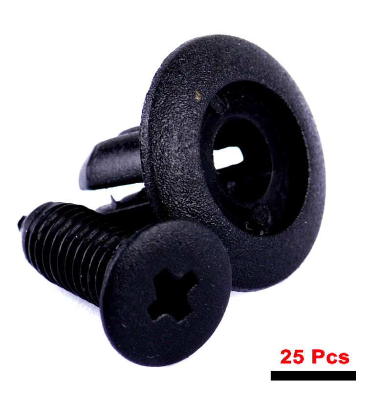 25 Bumper Retainers Fender Liner Clip Hood Rivets Trim Fasteners - Foto 5