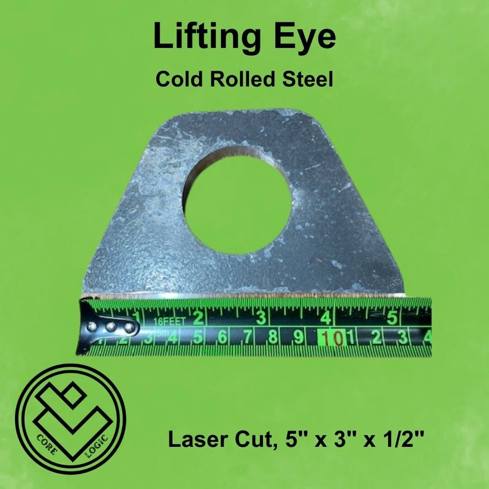 Weld On Lifting Eye -5"x3"x1/2" Steel Lifting point, Cold Rolled Steel, - Image 3 of 3