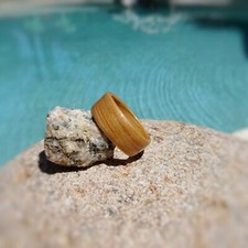 Oak Bentwood Wood Ring Infused With Gold Dust - Unisex - Handmade To Order