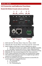 UH-BTX-R Receiver 4K UHD HDMI on Single UTP Cable To 328 ft (100 m) ￼