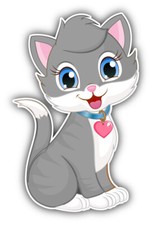 Cat Funny Cute Car Bumper Sticker Decal