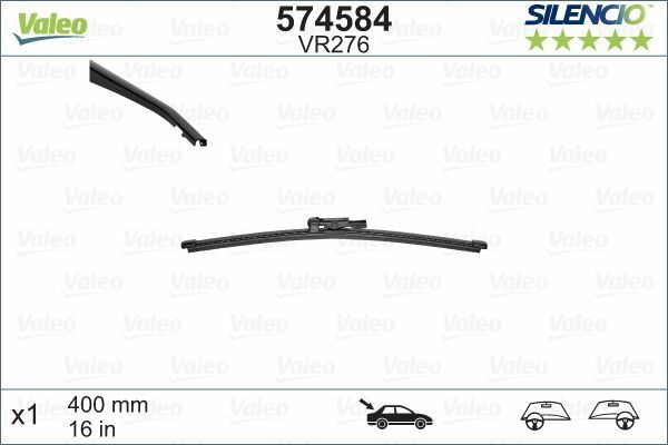 "Valeo Silencio Flache Scheibenwischer - Heck - 16 \" - FüR Porsche Macan (95B)"-image