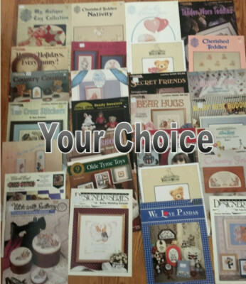 BEAR, TEDDY BEARS, BUNNIES,BUNNY, RABBIT counted cross stitch charts-YOUR CHOICE