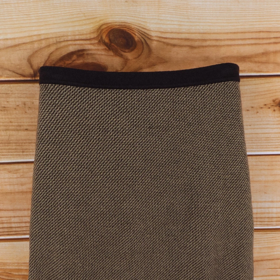 Petite Sophisticate Pencil Skirt Womens Sz S Brown Geometric Knit Stretch Waist - Image 4 of 4