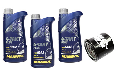 Motoröl Ölfilter KN204 Set 10W40 3 Liter für Arctic Cat Kawasaki KFX Yamaha YFM