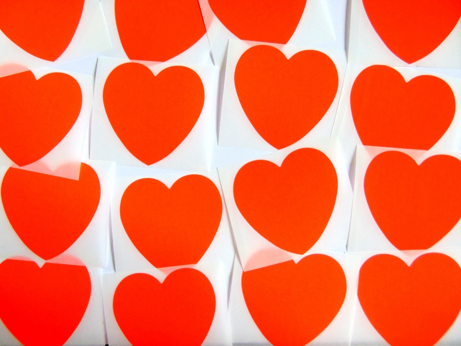 Large 63x63mm Heart Labels Coloured Sticky Hearts Stickers for Craft Decoration eBay