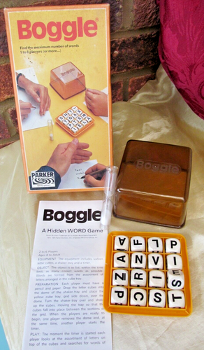 Vintage Complete 1978 Boggle - Hidden Word Family Game By parker 1-8 players UK