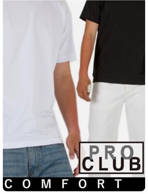 LOT 3 PACK PRO CLUB COMFORT T SHIRTS ProClub  Plain Basic Short Sleeve S-3XL