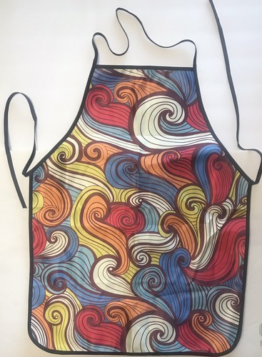 Colorful Swirl Design All Purpose Apron Polyester Cute Color 1 Size Fits Most - 第 1/7 張圖片