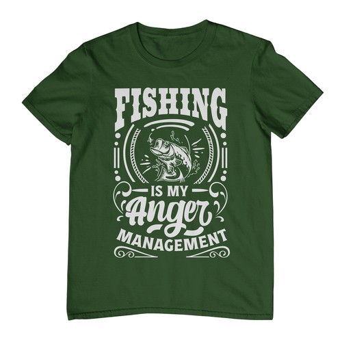 "Fishing is my Anger Management" t-shirt - Reel in the Laughs! Funny t-shirt, Un - Picture 8 of 90