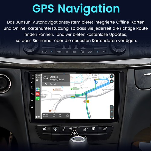 DAB+ Für Mercedes E-Klasse W211 W219 Android 13 Autoradio GPS NAV 4G FM Carpaly - Afbeelding 4 van 13