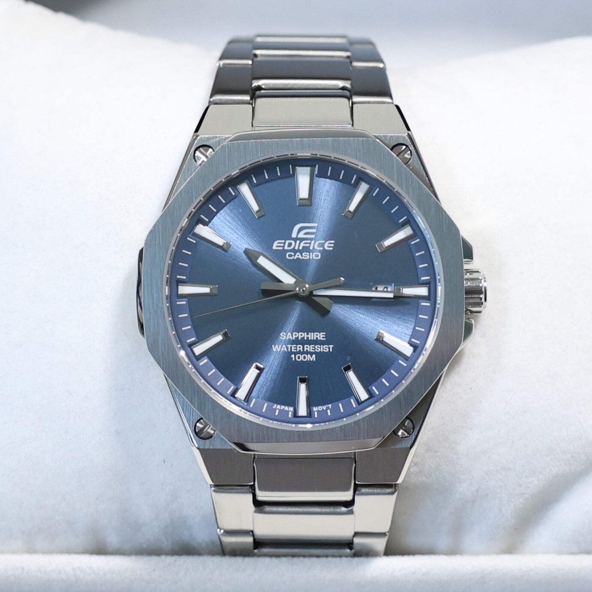 Casio Edifice Men's Blue Dial Stainless Steel Sports Watch EFR