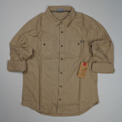 Gramicci Herren Allzweck Flanell Hemd einfarbig meliert M meliert camel