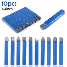 10tlg 1/4 Drehstahl Satz Drehstahl Hartmetall Drehmei&szlig;el Set Drehst&auml;hle