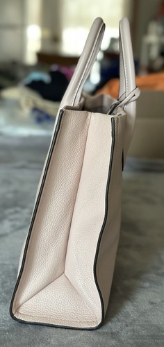 Michael Kors Mirella Tote Bag Satchel Medium Pebbled Leather Shoulder Pink - Picture 4 of 16