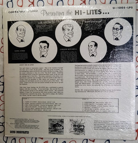 The Swingin Sounds Of The Hi-Lites 1966 LP Album Easy Listening Harmonica VG+ - Picture 2 of 4