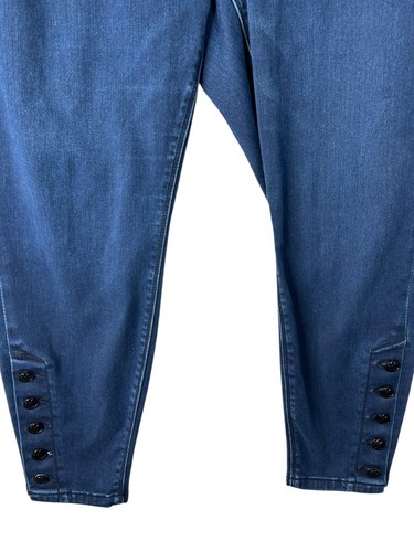 Melissa McCarthy Seven7 Jeans Women Size 18W Blue Pencil High Rise Jegging Ankle - Picture 3 of 15
