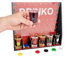 DRINKO ADULTO BERE DIVERTENTE PARTY GAME 6 COLPI BICCHIERI ALCOOL REGALO NOTTE NUOVO