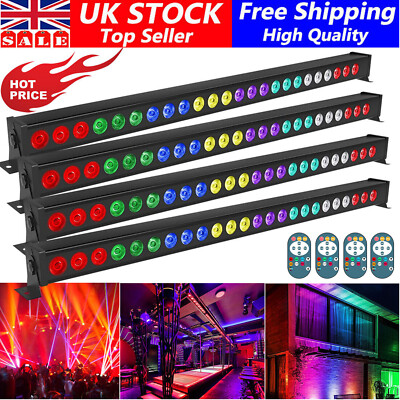 120W RGB 24LED DMX Light Bar Party Disco DJ Stage Lighting Wall Wash ...