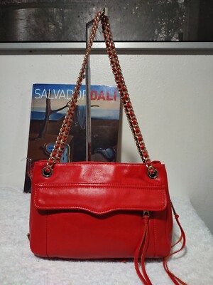 Rebecca Minkoff Red Women\'s Bag REBECCA MINKOFF Red Leather Cross Body Flap Handbag – Sui  main image 3