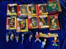 The Simpsons Lot Of 18 Christmas ornaments NOS