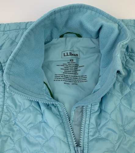 LL Bean Womens 0HMS9 Thinsulate Fleece Lined Zip Quilted Puffer Vest Sz XS Reg - Picture 4 of 6