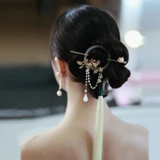 Retro Hanfu Hair Stick Chinese Style Accessories Long Tassel Headdress Wedding