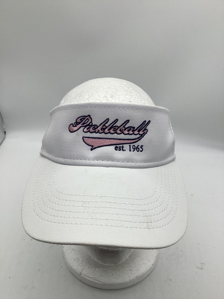 Pickleball White Adjustable Polyester Visor H3