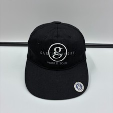 Vintage Garth Brooks World Tour Hat Cap Snap Back Black Canvas Country Music Pin