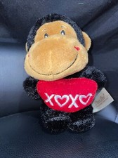 DanDee 7" Monkey Black Collectors Choice with XOXO Red Heart Valentine