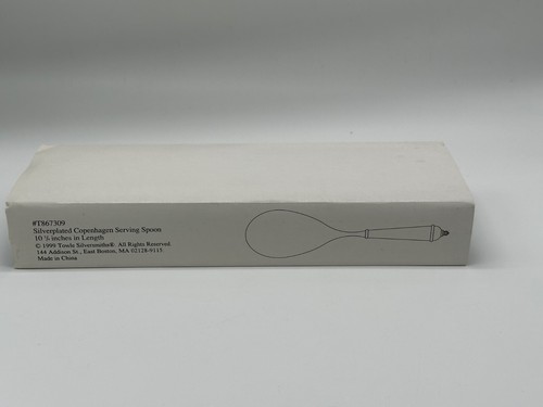 Towle Silver Plated Silverplate Copenhagen Serving Spoon 10.75 New in Box Sealed - Picture 6 of 7