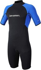 Lemorecn Wetsuits Adult's Premium Neoprene Diving Suit 3mm Shorty Jumpsuit