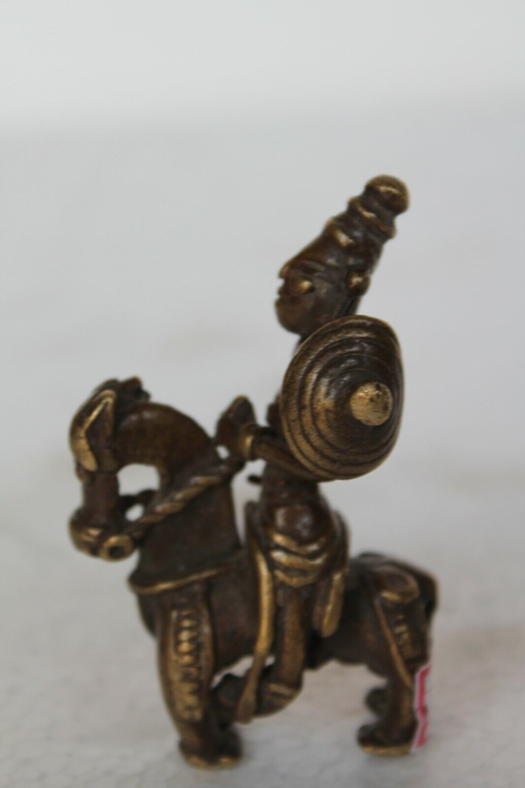 Antique Old Brass Tribal Folk Maharaja Engraved Horse Statue Rich Patina NH2410 - Photo 5 sur 12