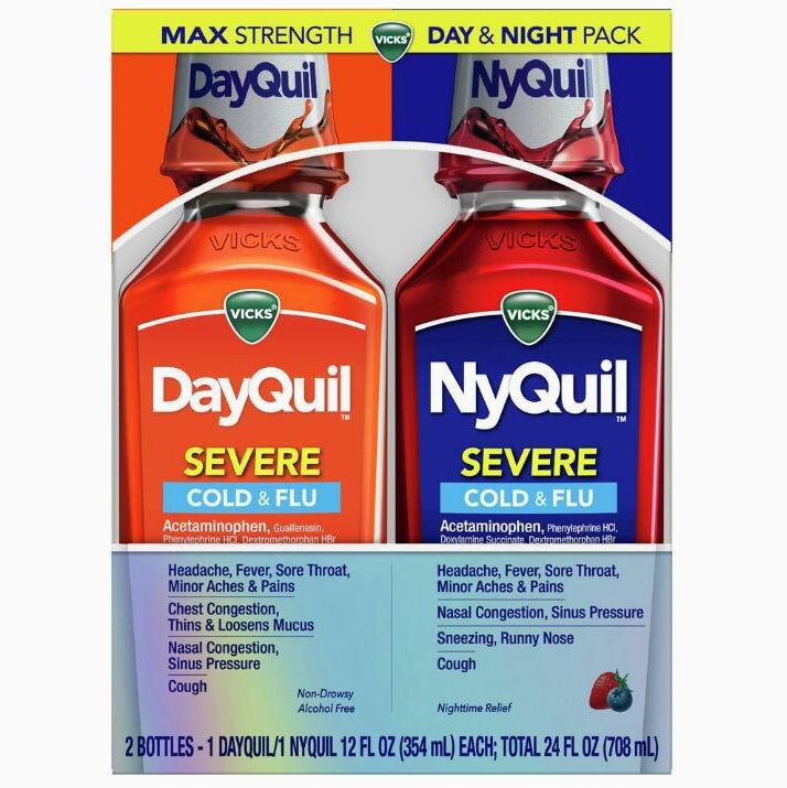 Vicks Nyquil and Dayquil Severe Cough Cold & Flu Relief Liquid eBay