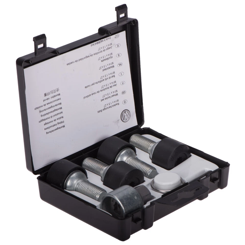 Juego de pernos de bloqueo de rueda bloqueables originales 000071597D para VW Volkswagen Jetta 2019-2020 Foto 2 de 4