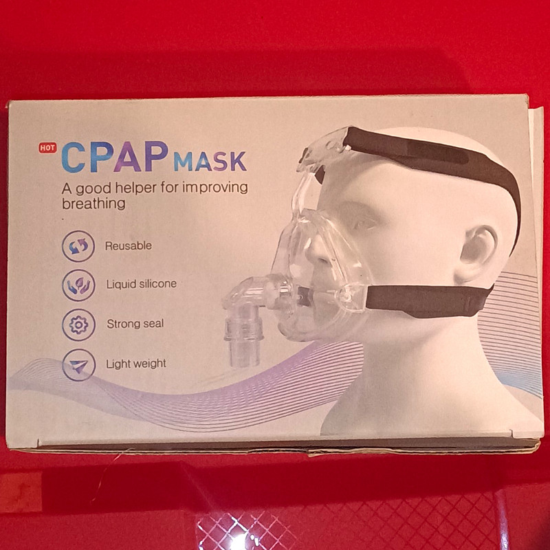 CPAP Mask Reusable Liquid Silicone Strong Seal Lightweight w/ Headgear Strap