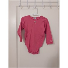 Vintage Baby OshKosh B'gosh Pink Long Sleeve Bodysuit With Flower Embroidery