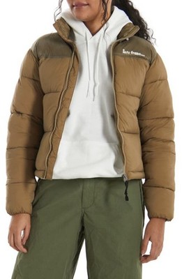 Iets frans Technical Puffer Jacket in Tan, Size Small