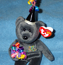 TY Beanie Baby RARE Retired "2006" New Years Bear   Ty Store Exclusive NEW MWMT
