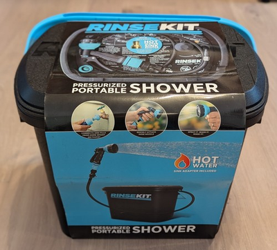 #ad Rinsekit Plus Pressurized 2 Gallon Outdoor Shower Beach Camping ** $84.95