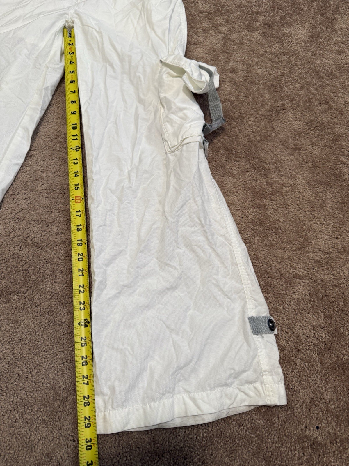 Vintage CAFFEINE Pants Adult Sz S White Parachute Rave Wide Leg Baggy Y2K Skate image 8