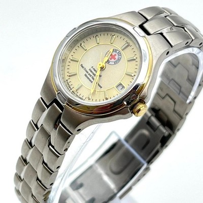 Citizen Red Cross Attesa Solar Gold Titanium Ladies Watch 17.2cm
