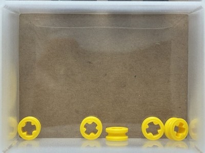 LEGO Parts - Yellow Technic Bush 1/2 Smooth - No 4265c - QTY 5