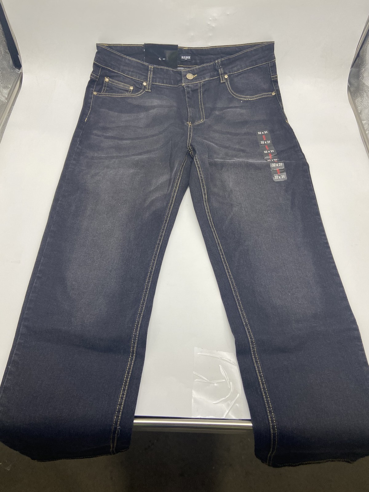 МУЖСКИЕ ДЖИНСЫ BLU ROCK COMFORT STRETCH SLIM FIT FLEX - РАЗМЕР 38X31 - ЧЕРНЫЙ КАК СМОЛЬ 6790₽