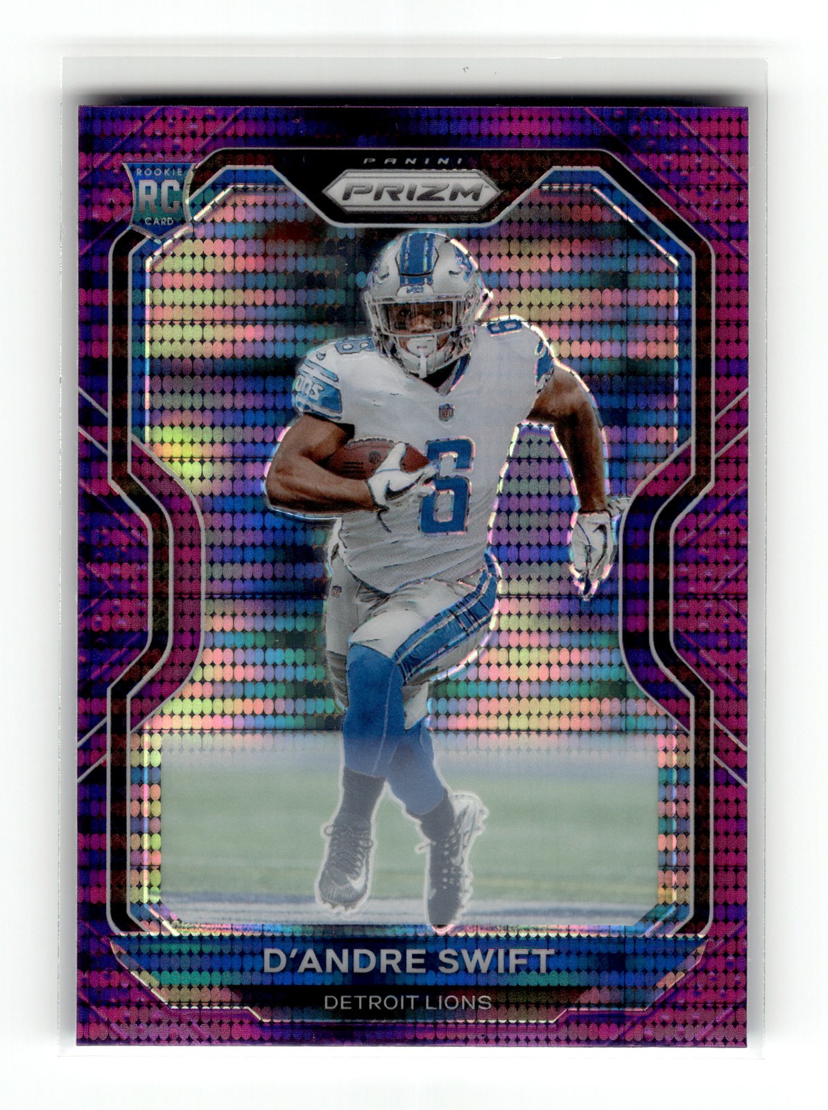 D'Andre Swift 2020 Panini Prizm #358 Rookie Bears Lions SP Purple Pulsar RC